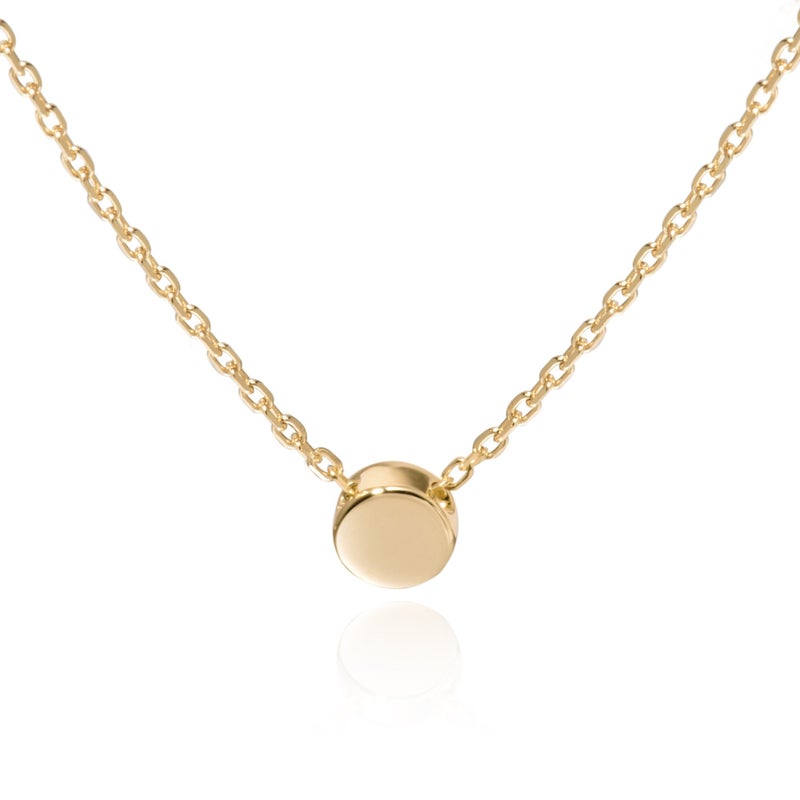 S.Leaf Gold Dainty Choker Necklace for Women Sterling Silver Mini Circle Ball Tennis Gold Plated Pendant Necklaces Best Friend Birthday Gifts for Women Trendy Sister Mom Wife Womens Her Friend Party - Image 1
